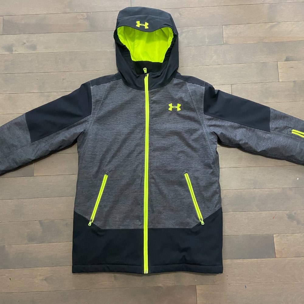Under Armour Boys' Castlerock Winter Jacket, Kids', Waterproof, Fluorescent - Picture 4 of 9